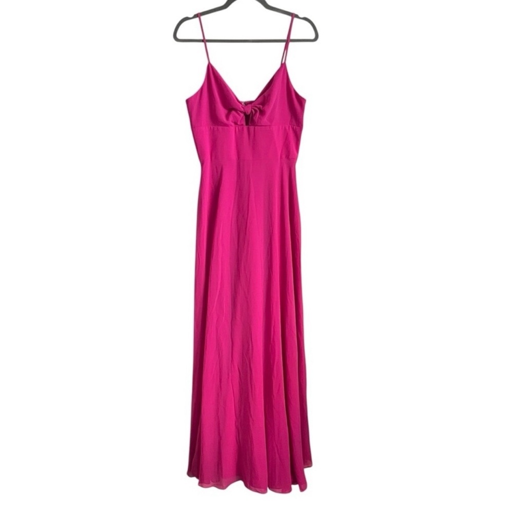 Dress the Population Cambria Twist Bodice Dress Bright Fuchsia Size Medium NWT - Picture 2 of 10